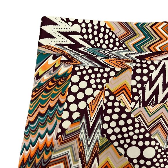 Jade NEW  Satin Mixed Polka Dot & Chevron Print Pencil Skirt 4 - Picture 3 of 5